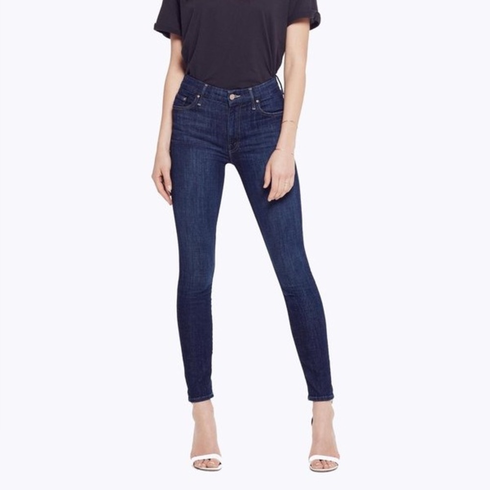 Mother High Waisted Looker Skinny Slim Fit Jeans Zip Fly Clean Sweep Size 26